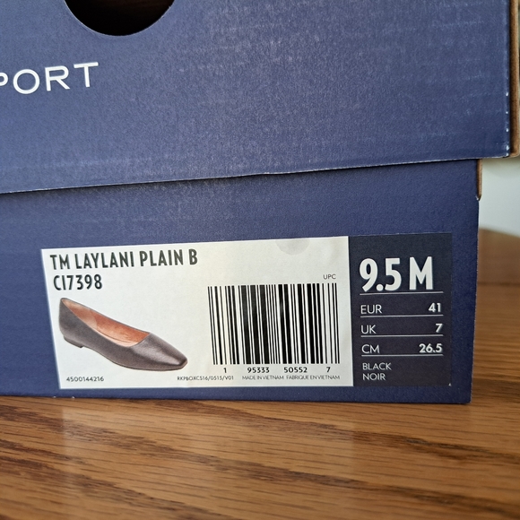 NEW Rockport Total Motion Laylani Plain Ballet Black Flat 9.5 - Picture 2 of 11